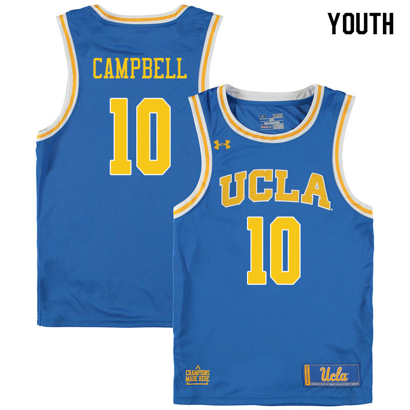 Youth #10 Tyger Campbell UCLA Bruins College Basketball Jerseys Sale-Blue - Click Image to Close